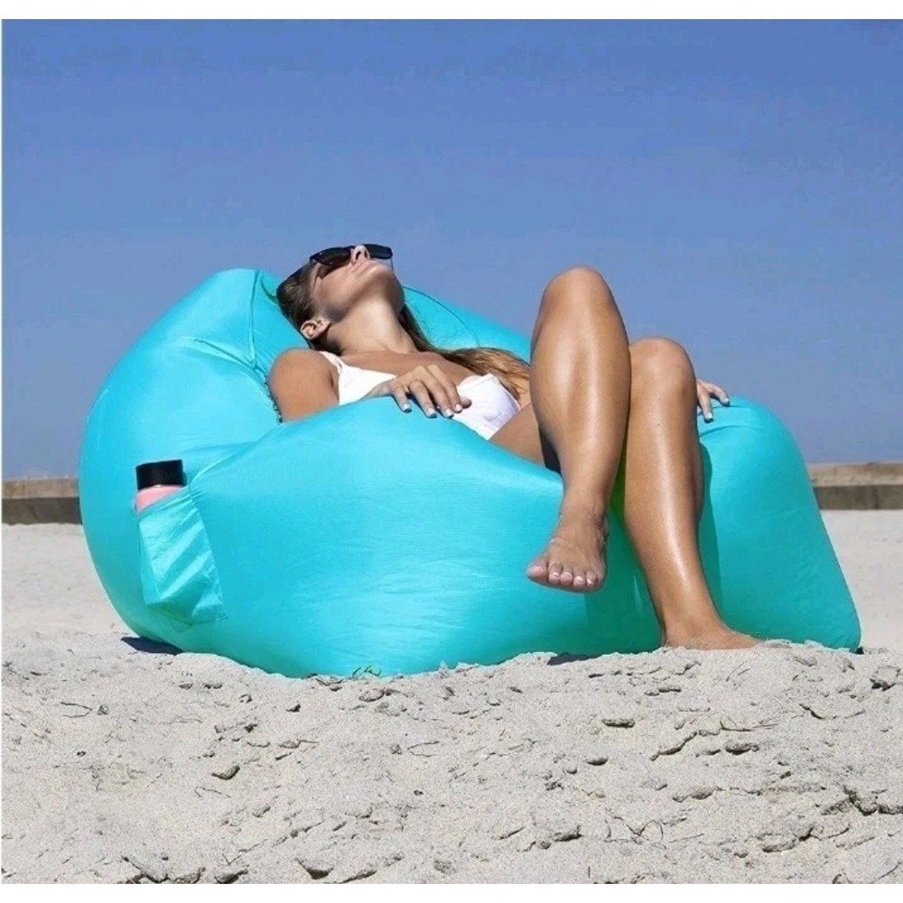 Beach Chair QuickFill CleverMade Air Chair Chill Outdoor Hangout Recliner